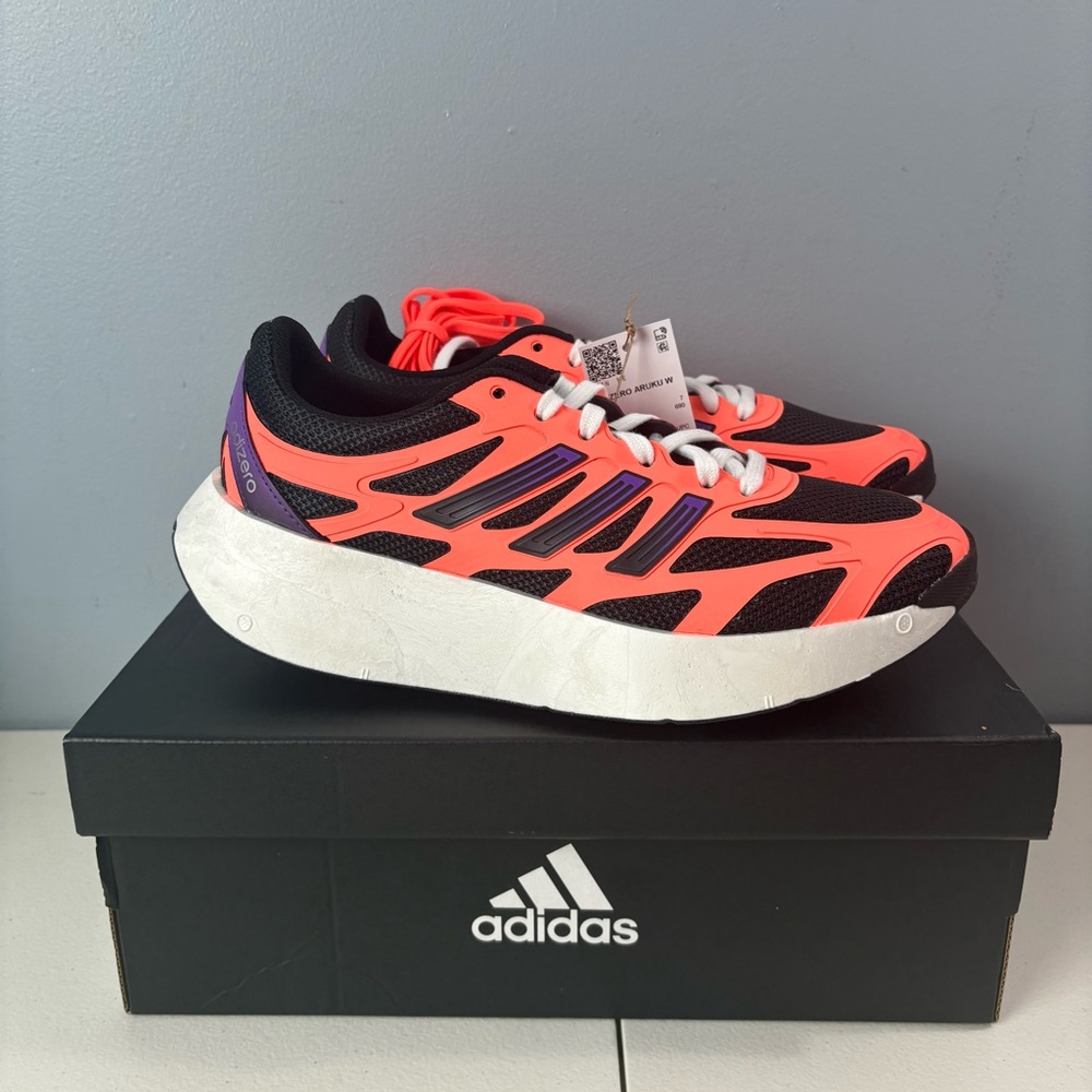 adidas Adizero Aruku Sneakers - Black, Pink, and White
Brand new
